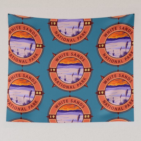 Item preview, White Sands National Park Retro Compass Emblem designed and sold by KrisSidDesigns.