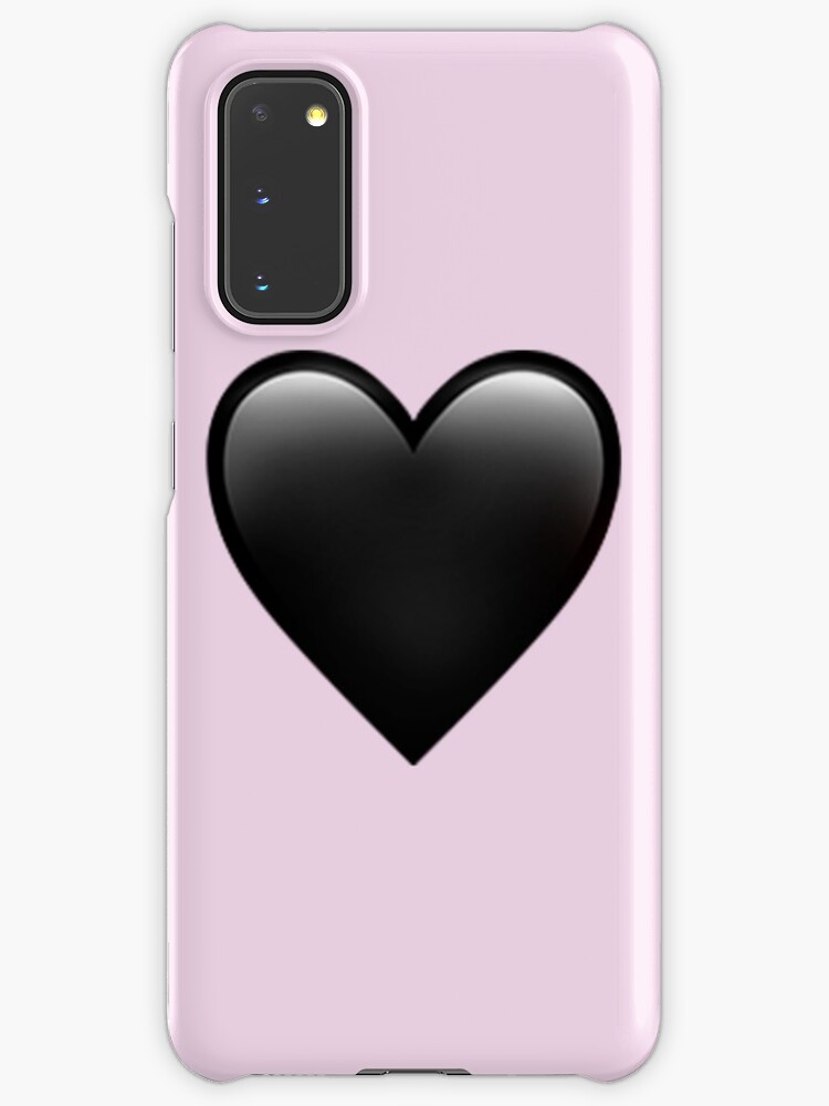 Schwarzes Herz Emoji Hulle Klebefolie Fur Samsung Galaxy Von Emojiqueen Redbubble