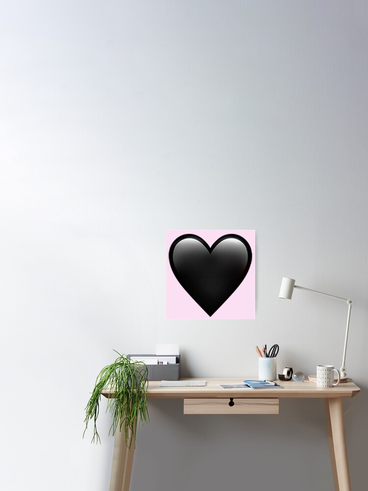 Black Heart Emoji Posters for Sale