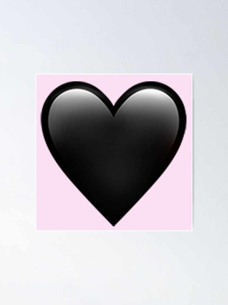 Black Heart Emoji Posters for Sale