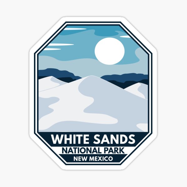Item preview, White Sands National Park Minimal Retro Emblem designed and sold by KrisSidDesigns.