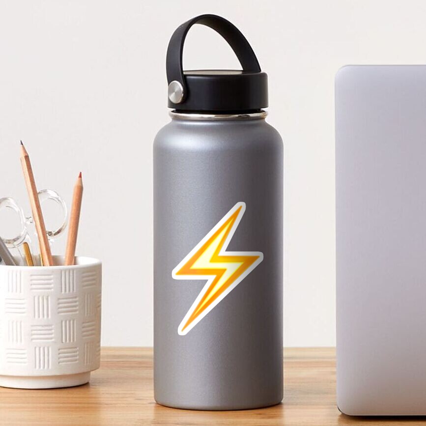 lightning-bolt-emoji-sticker-for-sale-by-emojiqueen-redbubble