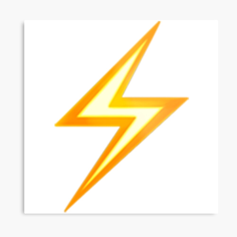 "Lightning Bolt Emoji" Metal Print by emojiqueen Redbubble