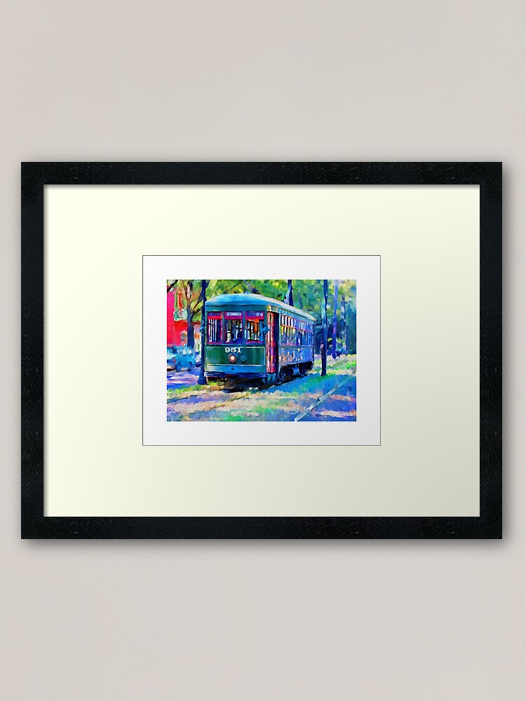 Alternate view of St Charles Streetcar Framed Art Print