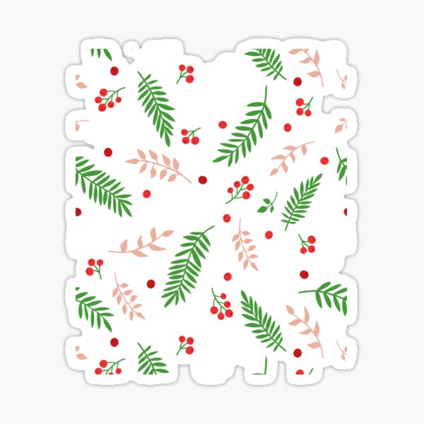 Artikel-Vorschau von Weihnachtsblätter-Muster, Weihnachtsnahtloses Muster, Weihnachtsblumenmuster, designt und verkauft von Hussain Shirts.