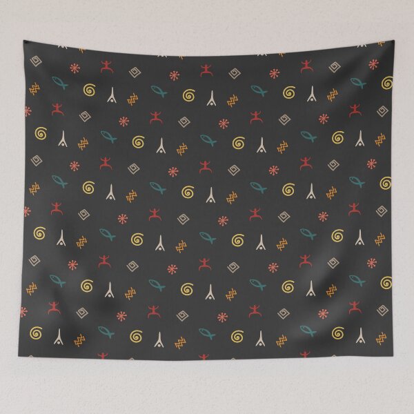 Item preview, ethnic pattern with doodle colorful ancient script  designed and sold by Olyanazh.