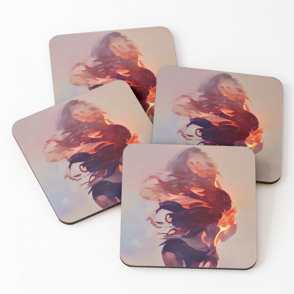 Item preview, avatar / girl on fire / artwork / painting / fire - firebender  designed and sold by Laurania.