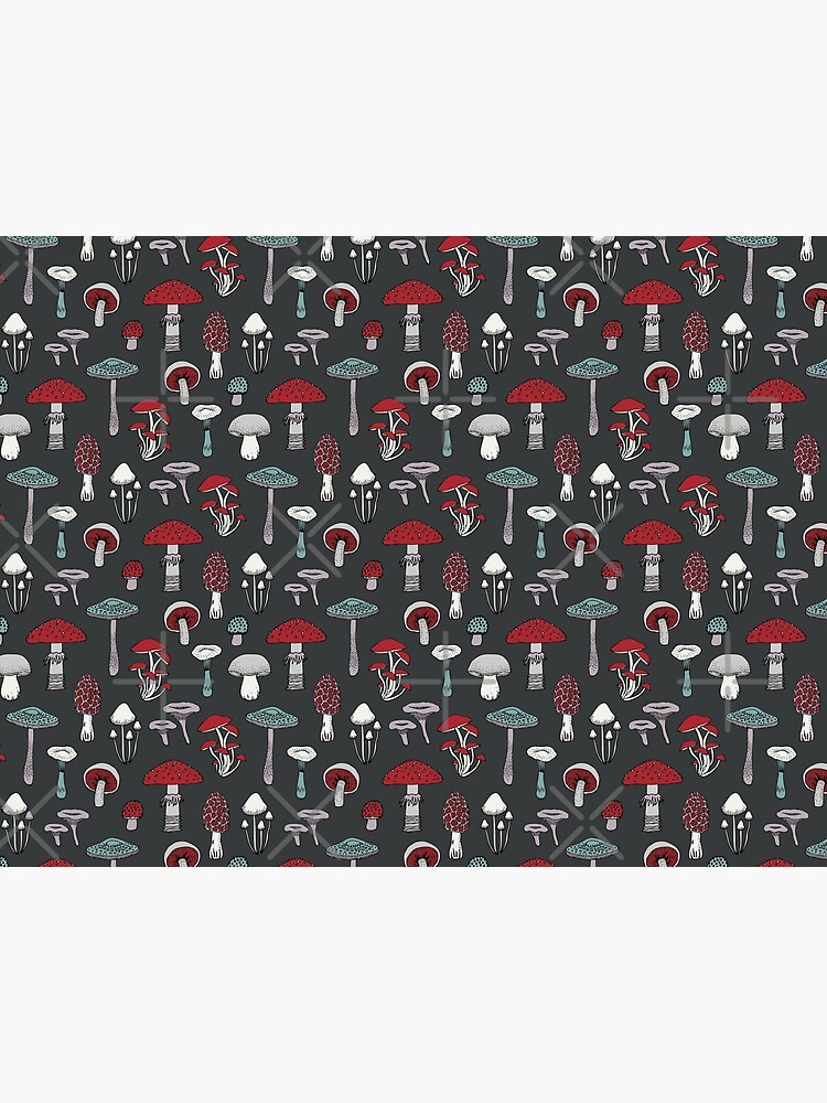 Midnight Mushrooms - fun fungus pattern by Cecca Designs by Cecca-Designs