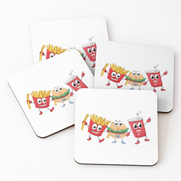 Item preview, fast food national day set with happy faces Sticker&shirt. designed and sold by Lachkarstore.