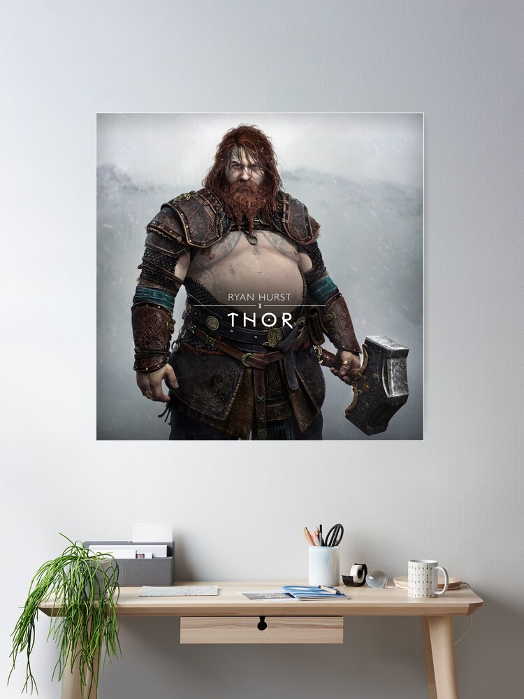 Thor in God Of War Ragnarok  Poster for Sale by berniertheodora