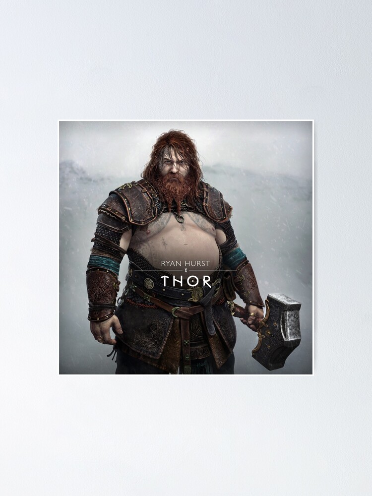 Thor Face Artwork - God of War Ragnarök Art Gallery