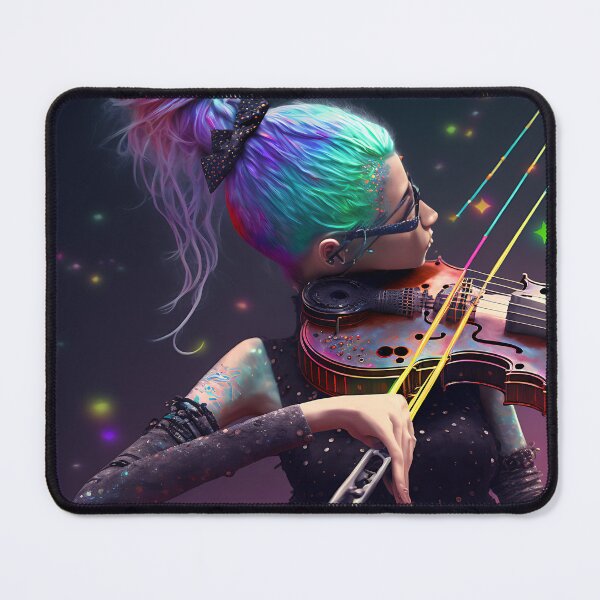 Item preview, Punk girl playing an electric violin designed and sold by AiAholic.
