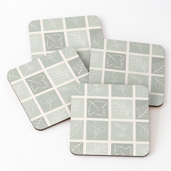 Item preview, Green Checkered Leaves Pattern designed and sold by Calislahn.