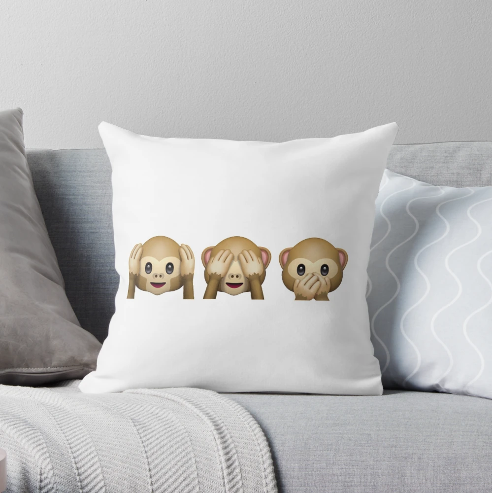 Monkey best sale emoji pillow