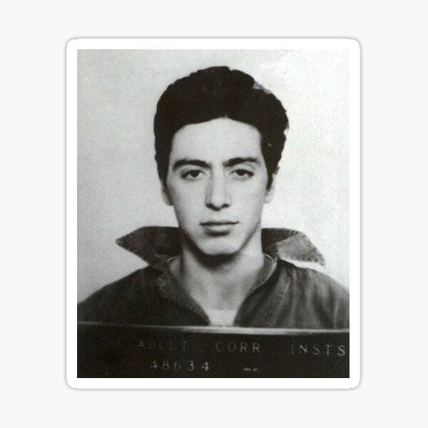 al pacino mugshot Sticker