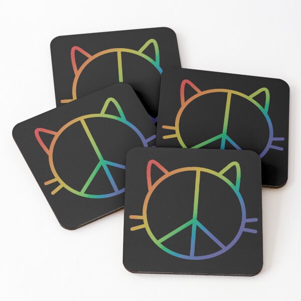 Item preview, Rainbow Peace Cat designed and sold by tristinrose.