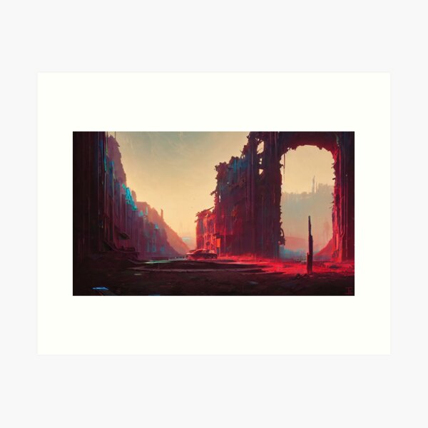 concept: city ruins - the gate Art Print