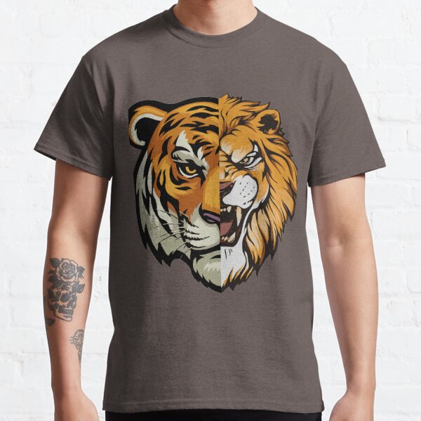 Tiger Fighting Animal Beast Fierce Lion/leopard Print 3D T-shirt