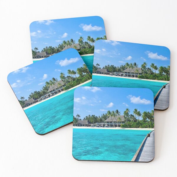 Item preview, Beautiful Turquoise Tropical Maldives Island, Ocean Paradise designed and sold by newburyboutique.