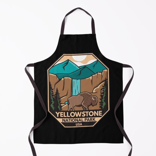 Item preview, Yellowstone National Park Minimal Bison Retro Emblem designed and sold by KrisSidDesigns.