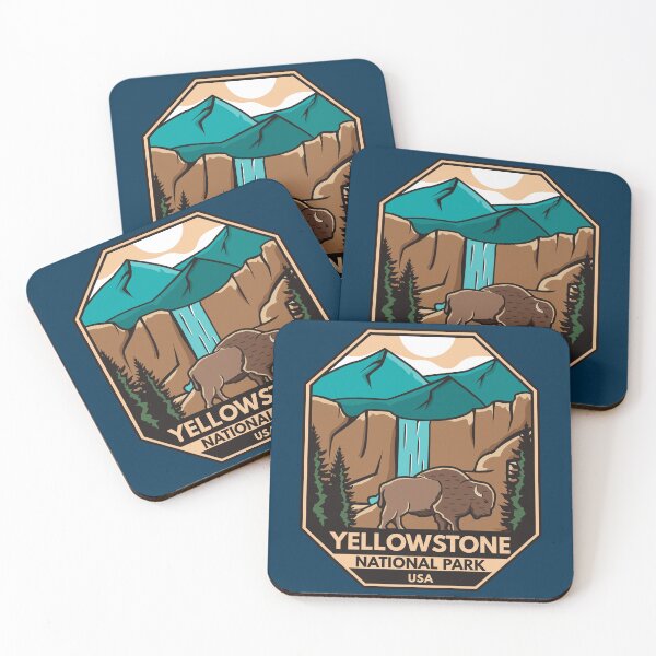 Item preview, Yellowstone National Park Minimal Bison Retro Emblem designed and sold by KrisSidDesigns.