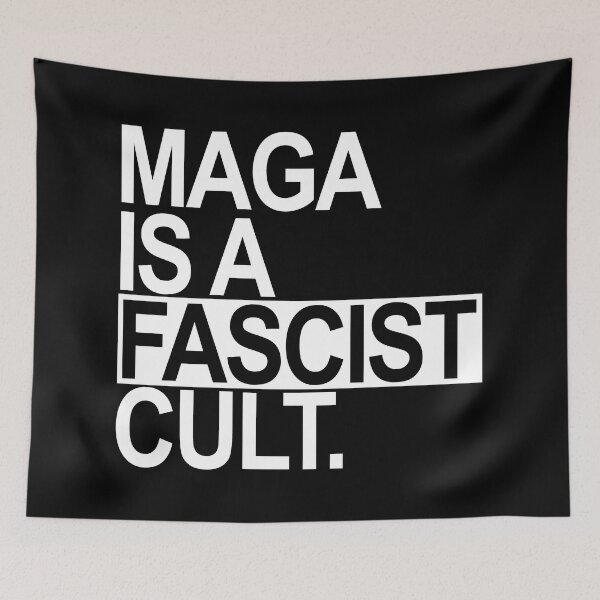 Item preview, MAGA is a FASCIST Cult (white box) designed and sold by Thelittlelord.