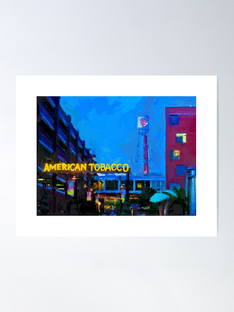 Alternate view of American Tobacco Campus - Durham at Night Poster