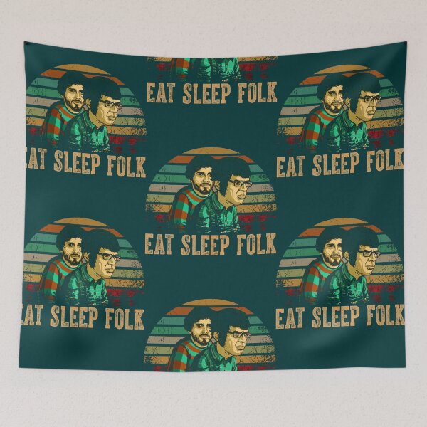 Item preview, vintage retro eat sleep folk the flight art of the conchords gift for fans   designed and sold by fuglybarbiee.