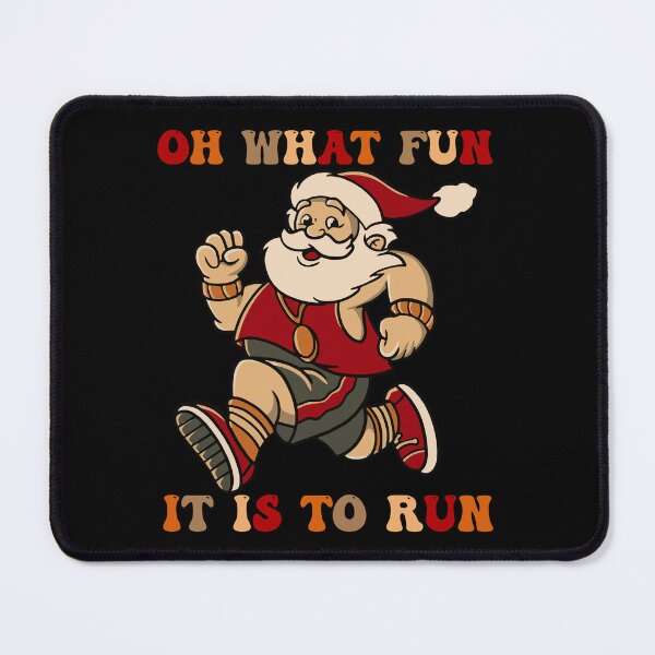Item preview, Oh What Fun It Is To Run Christmas Running Santa designed and sold by goodimagedesign.