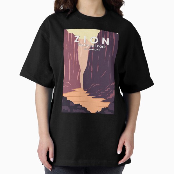 Vista previa del artículo con la obra «Parque Nacional Zion The Narrows Retro», diseñado y vendido por KrisSidDesigns.