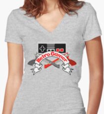 Retro Gamer Women's Fitted V-Neck T-Shirt