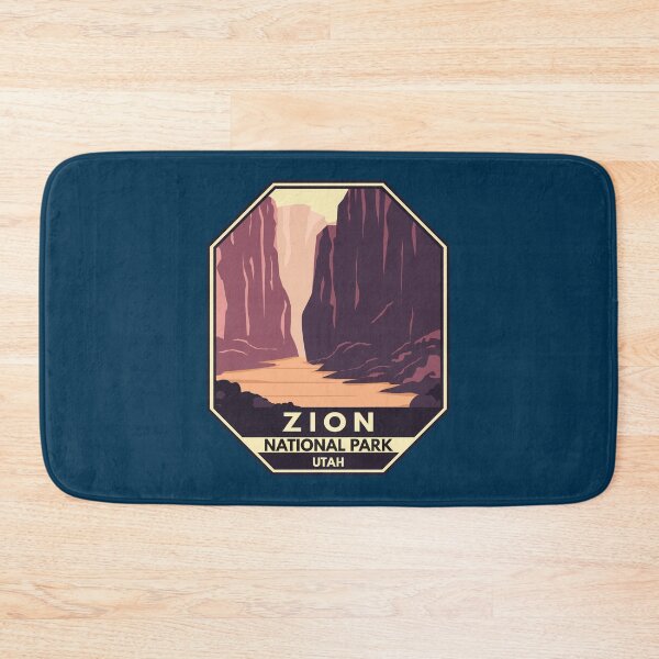 Item preview, Zion National Park The Narrows Minimal Retro Emblem designed and sold by KrisSidDesigns.