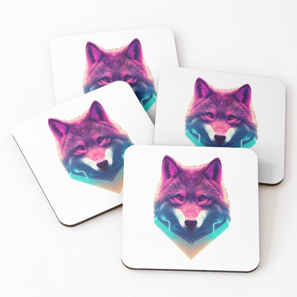 Item preview, Neon Wolf - Portrait designed and sold by PixelPack Design.