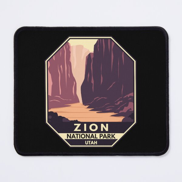 Item preview, Zion National Park The Narrows Minimal Retro Emblem designed and sold by KrisSidDesigns.