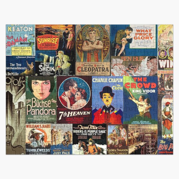 Movie posters from classic silent films Jigsaw Puzzle