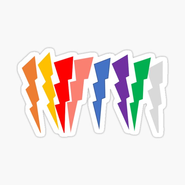 "Colorful bolts" Sticker for Sale by allstars007 Redbubble