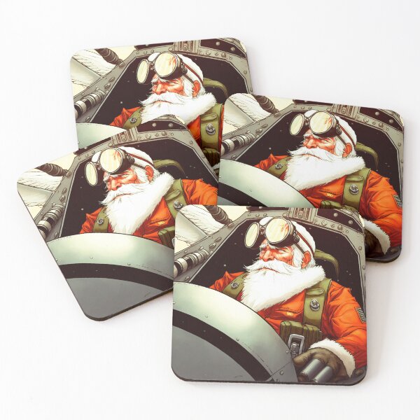 Item preview, Christmas - Santa Claus Fighter Pilot designed and sold by theblueofmyeye.