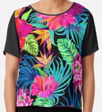 Fahren Sie Mad Hibiscus Pattern Chiffontop