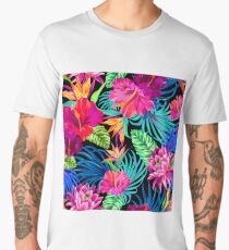 Drive You Mad Hibiscus Pattern Men's Premium T-Shirt