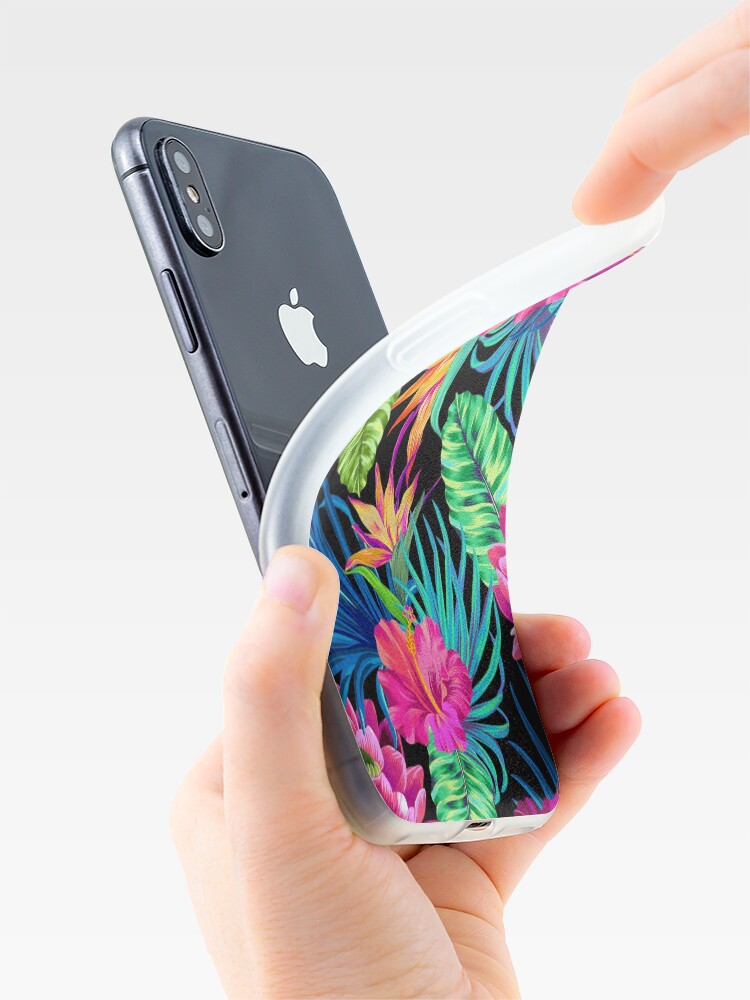 Alternate view of Drive You Mad Hibiscus Pattern iPhone Case & Cover