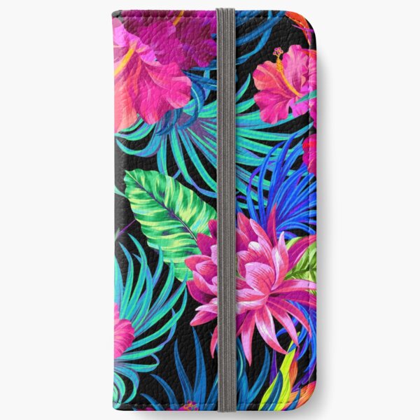 Drive You Mad Hibiscus Pattern iPhone Wallet