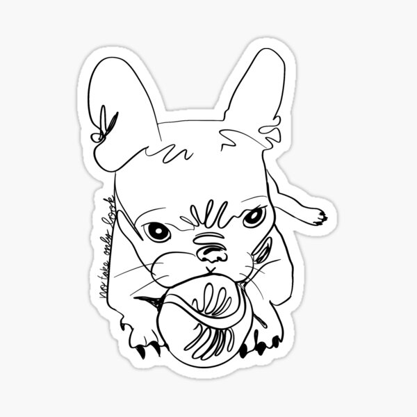 Nein, schau nur Frenchie Sticker