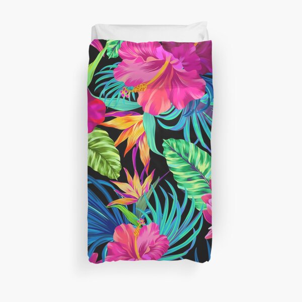 Drive You Mad Hibiscus Pattern Duvet Cover