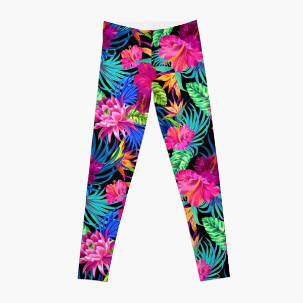 Disover Drive You Mad Hibiscus Pattern | Leggings