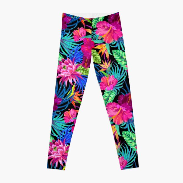 Discover Drive You Mad Hibiscus Pattern | Leggings