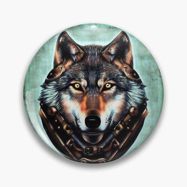 Item preview, Steam Punk Wolf in Green and Grey designed and sold by DreamScheme.