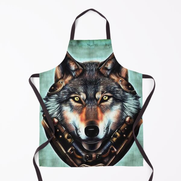 Item preview, Steam Punk Wolf in Green and Grey designed and sold by DreamScheme.