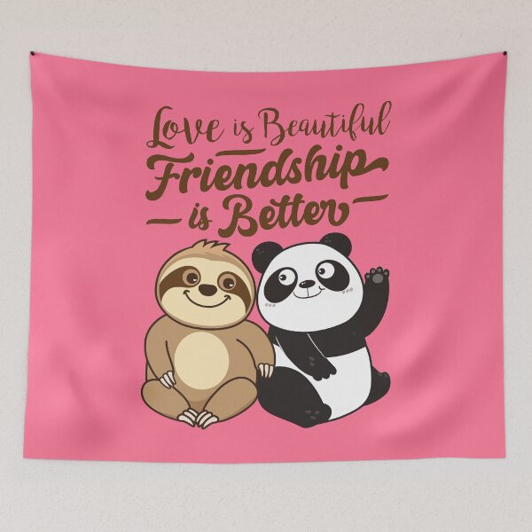 Item preview, Sloth Panda - Love is Beautiful Friendship is Better designed and sold by plushism.