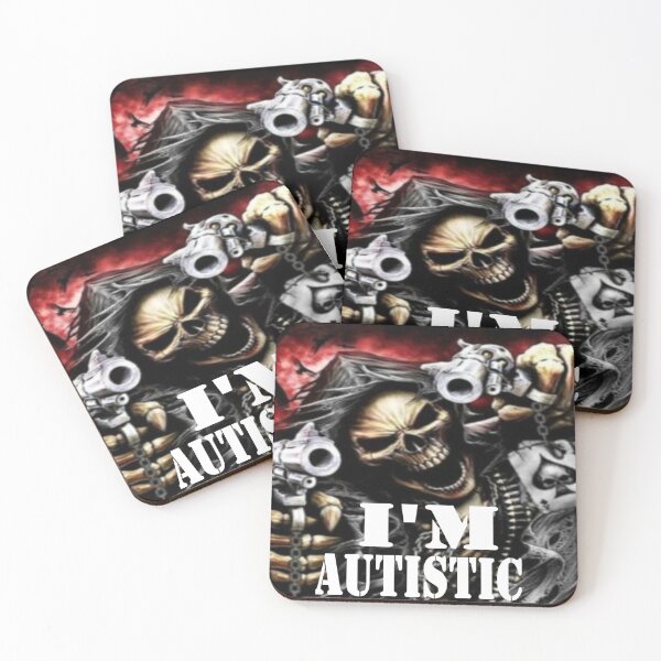 Item preview, I'm Autistic, skeleton meme designed and sold by Shrewd Mood.