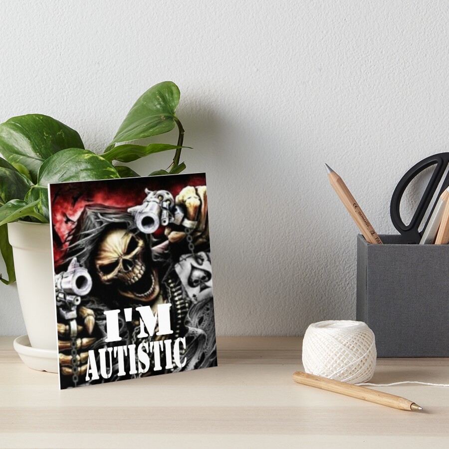 Im Autistic Skeleton Meme Art Board Print For Sale By Shrewd Mood Redbubble 